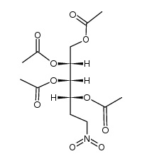 tetra-O-acetyl-1-nitro-D-arabino-1,2-dideoxy-hexitol结构式