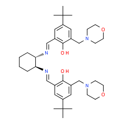 2,2'-((1S,2S)-(+)-1,2-CYCLOHEXANEDIYLBIS((E)(NITRILOMETHYLIDYNE)))BIS(4-(TERT-BUTYL)-6-(4-MORPHOLINYLMETHYL)PHENOL) Structure