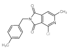 4-Chloro-6-methyl-2-(4-methylbenzyl)-2,3-dihydro-1H-pyrrolo[3,4-c]pyridine-1,3-dione结构式