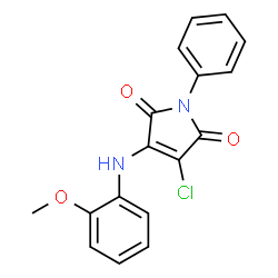 3-chloro-4-(2-methoxyanilino)-1-phenyl-1H-pyrrole-2,5-dione Structure