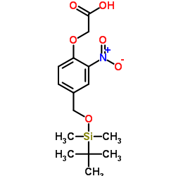 2-[4-(叔丁基二甲硅氧基甲基)-2-硝基苯氧基]乙酸结构式