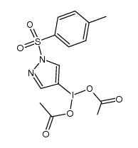 N-tosyl-4-[(diacetoxy)iodo]pyrazole结构式