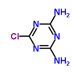 2-氯-4,6-二氨-1,3,5-三嗪结构式