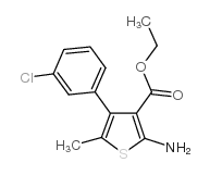 2-AMINO-4-(3-CHLORO-PHENYL)-5-METHYL-THIOPHENE-3-CARBOXYLIC ACID ETHYL ESTER Structure