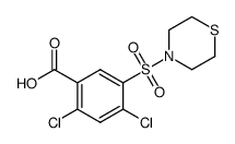 2,4-dichloro-5-(thiomorpholinosulfonyl)benzoic acid structure