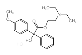 Benzilic acid, 4-methoxy-, 2-(diethylamino)ethyl ester, hydrochloride Structure