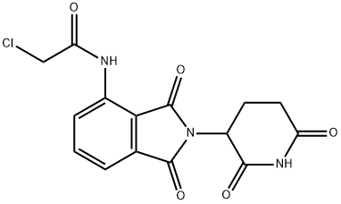 2-氯-N-(2-(2,6-二氧代哌啶-3-基)-1,3-二氧代异吲哚啉-4-基)乙酰胺结构式