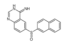 6-naphthalen-2-ylsulfinylquinazolin-4-amine结构式