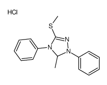 5-methyl-3-methylsulfanyl-1,4-diphenyl-1,5-dihydro-1,2,4-triazol-1-ium,chloride结构式