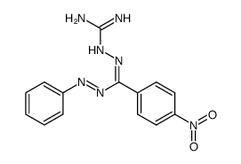 N-Carbamimidoyl-3-(4-nitro-phenyl)-N'''-phenyl-formazan结构式