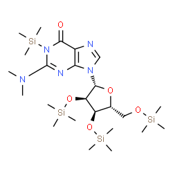 N,N-Dimethyl-1-trimethylsilyl-2'-O,3'-O,5'-O-tris(trimethylsilyl)guanosine picture