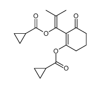 2-(1-((cyclopropanecarbonyl)oxy)-2-methylprop-1-en-1-yl)-3-oxocyclohex-1-en-1-yl cyclopropanecarboxylate结构式