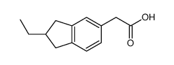 2-(2-ethyl-2,3-dihydro-1H-inden-5-yl)acetic acid结构式