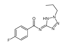 Benzamide, 4-fluoro-N-(2-propyl-2H-tetrazol-5-yl)- (9CI)结构式