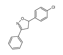 5-(p-chlorophenyl)-3-phenyl-2-isoxazoline Structure