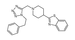 Benzothiazole, 2-[1-[[1-(2-phenylethyl)-1H-tetrazol-5-yl]methyl]-4-piperidinyl]- (9CI) Structure