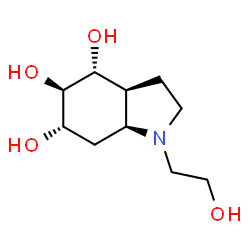 1H-Indole-4,5,6-triol, octahydro-1-(2-hydroxyethyl)-, (3aR,4S,5S,6R,7aR)-rel- (9CI)结构式