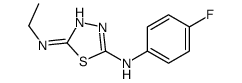 5-N-ethyl-2-N-(4-fluorophenyl)-1,3,4-thiadiazole-2,5-diamine Structure