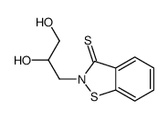 2-(2,3-dihydroxypropyl)-1,2-benzothiazole-3-thione结构式