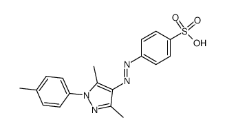 4-(3,5-dimethyl-1-p-tolyl-1H-pyrazol-4-ylazo)-benzenesulfonic acid Structure