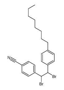 4-[1,2-dibromo-2-(4-octylphenyl)ethyl]benzonitrile Structure