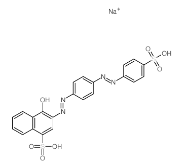 (3Z)-4-oxo-3-[[4-(4-sulfophenyl)diazenylphenyl]hydrazinylidene]naphthalene-1-sulfonic acid结构式