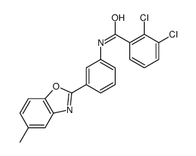 2,3-dichloro-N-[3-(5-methyl-1,3-benzoxazol-2-yl)phenyl]benzamide结构式