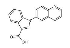 1-quinolin-6-ylindole-3-carboxylic acid结构式