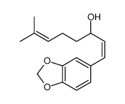 7-Methyl-1-(3,4-methylenedioxyphenyl)octa-1,6-dien-3-ol结构式