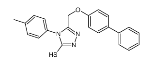 s-Triazole-2-thiol, 5-(4-biphenoxymethyl)-1-(p-tolyl)- Structure