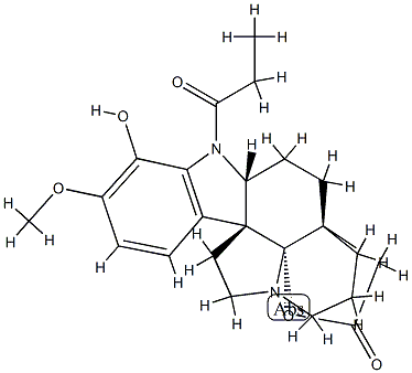 17,19-Dihydroxy-16-methoxy-1-(1-oxopropyl)aspidospermidin-21-oic acid γ-lactone picture