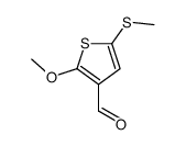 2-methoxy-5-methylsulfanylthiophene-3-carbaldehyde Structure