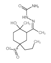 Hydrazinecarboxamide,2-[1-(2-hydroxy-2-methyl-5-nitro-5-propylcyclohexyl)ethylidene]-结构式