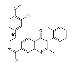 N-[2-(3,4-dimethoxyphenyl)ethyl]-2-methyl-3-(2-methylphenyl)-4-oxo-qui nazoline-7-carboxamide hydrochloride Structure