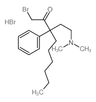 2-Nonanone,1-bromo-3-[2-(dimethylamino)ethyl]-3-phenyl-, hydrobromide (1:1)结构式