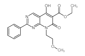 ETHYL 5-HYDROXY-8-(2-METHOXYETHYL)-7-OXO-2-PHENYL-7,8-DIHYDROPYRIDO[2,3-D]PYRIMIDINE-6-CARBOXYLATE structure