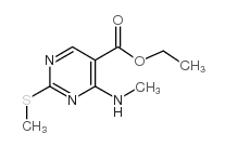 4-(Methylamino)-2-(methylthio)pyrimidine-5-carboxylic acid ethyl ester Structure