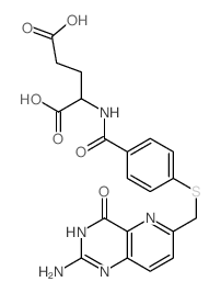 L-Glutamic acid,N-[4-[[(2-amino-1,4-dihydro-4-oxopyrido[3,2-d]pyrimidin-6-yl)methyl]thio]benzoyl]-(9CI)结构式