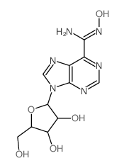 9H-Purine-6-carboximidamide,N-hydroxy-9-b-D-ribofuranosyl- Structure