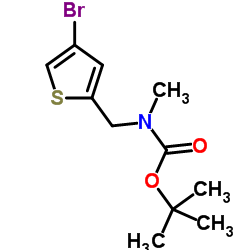 2-Methyl-2-propanyl [(4-bromo-2-thienyl)methyl]methylcarbamate结构式