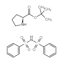 N-(benzenesulfonyl)benzenesulfonamide,tert-butyl (2S)-pyrrolidine-2-carboxylate结构式