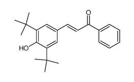 1-phenyl-3-(4-hydroxy-3,5-di-tert-butylphenyl)prop-2-en-1-one结构式