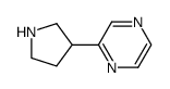 2-pyrrolidin-3-ylpyrazine Structure