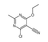 4-ethoxy-6-chloro-2-methyl-pyrimidine-5-carbonitrile structure