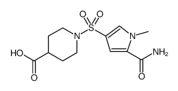 4-Piperidinecarboxylic acid, 1-[[5-(aminocarbonyl)-1-methyl-1H-pyrrol-3-yl]sulfonyl]结构式