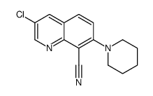 3-chloro-7-piperidin-1-ylquinoline-8-carbonitrile Structure