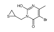 5-bromo-6-methyl-3-(thiiran-2-ylmethyl)-1H-pyrimidine-2,4-dione结构式