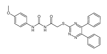 1-[2-(5,6-Diphenyl-[1,2,4]triazin-3-ylsulfanyl)-acetyl]-3-(4-methoxy-phenyl)-urea Structure