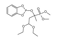 [1-(Benzo[1,3,2]dioxaphosphol-2-yloxy)-3,3-diethoxy-1-methyl-propyl]-phosphonic acid dimethyl ester Structure