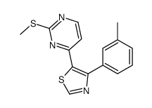 4-(3-methylphenyl)-5-(2-methylsulfanylpyrimidin-4-yl)-1,3-thiazole结构式